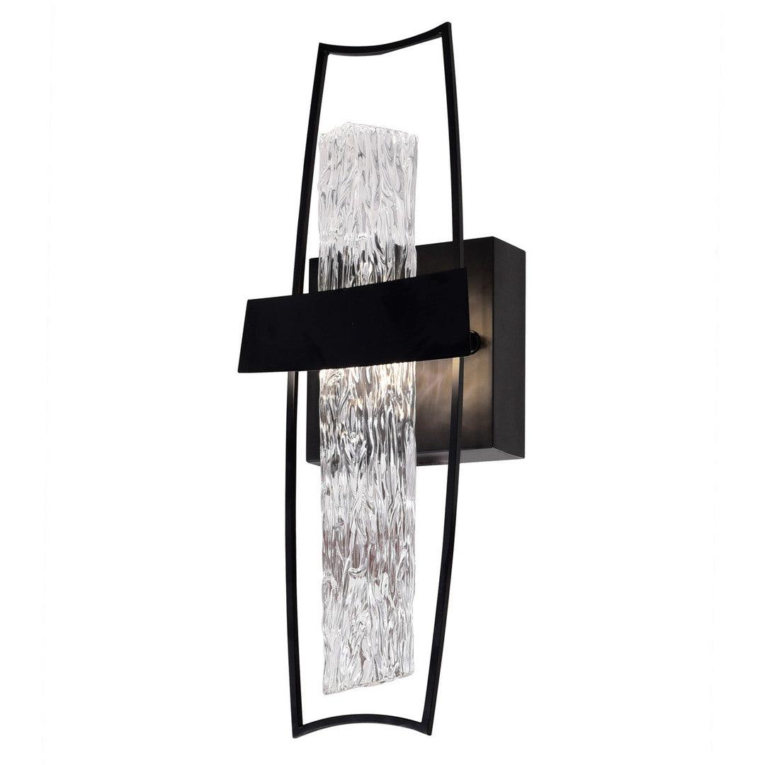 LED Steel Frame with Patterned Clear Glass Wall Sconce - LV LIGHTING