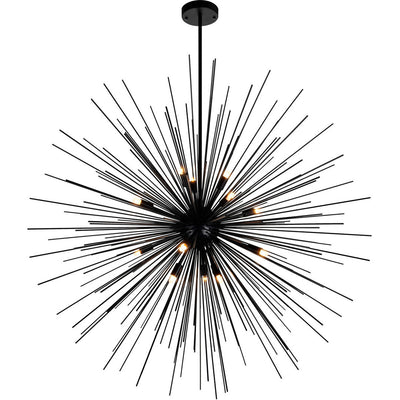 Steel Globe with Steel Rod Starburst Chandelier / Pendant