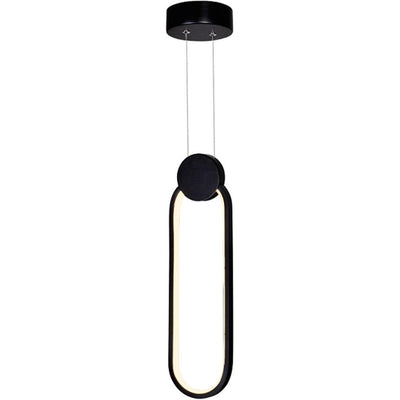 LED Steel Oval Frame with Acrylic Diffuser Pendant - LV LIGHTING