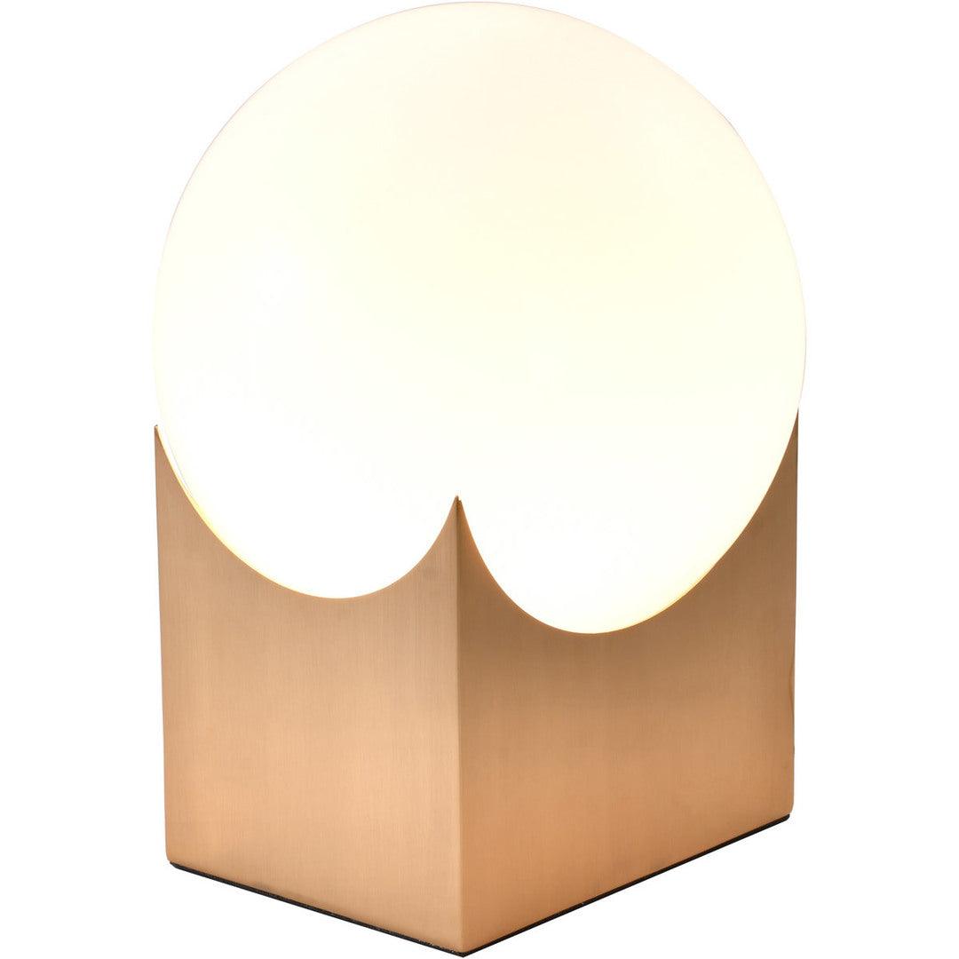 Gold Frame with White Glass Orb Table Lamp - LV LIGHTING