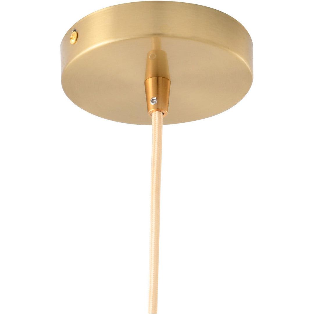 Gold Frame with Slanted White Acrylic Globe Pendant - LV LIGHTING