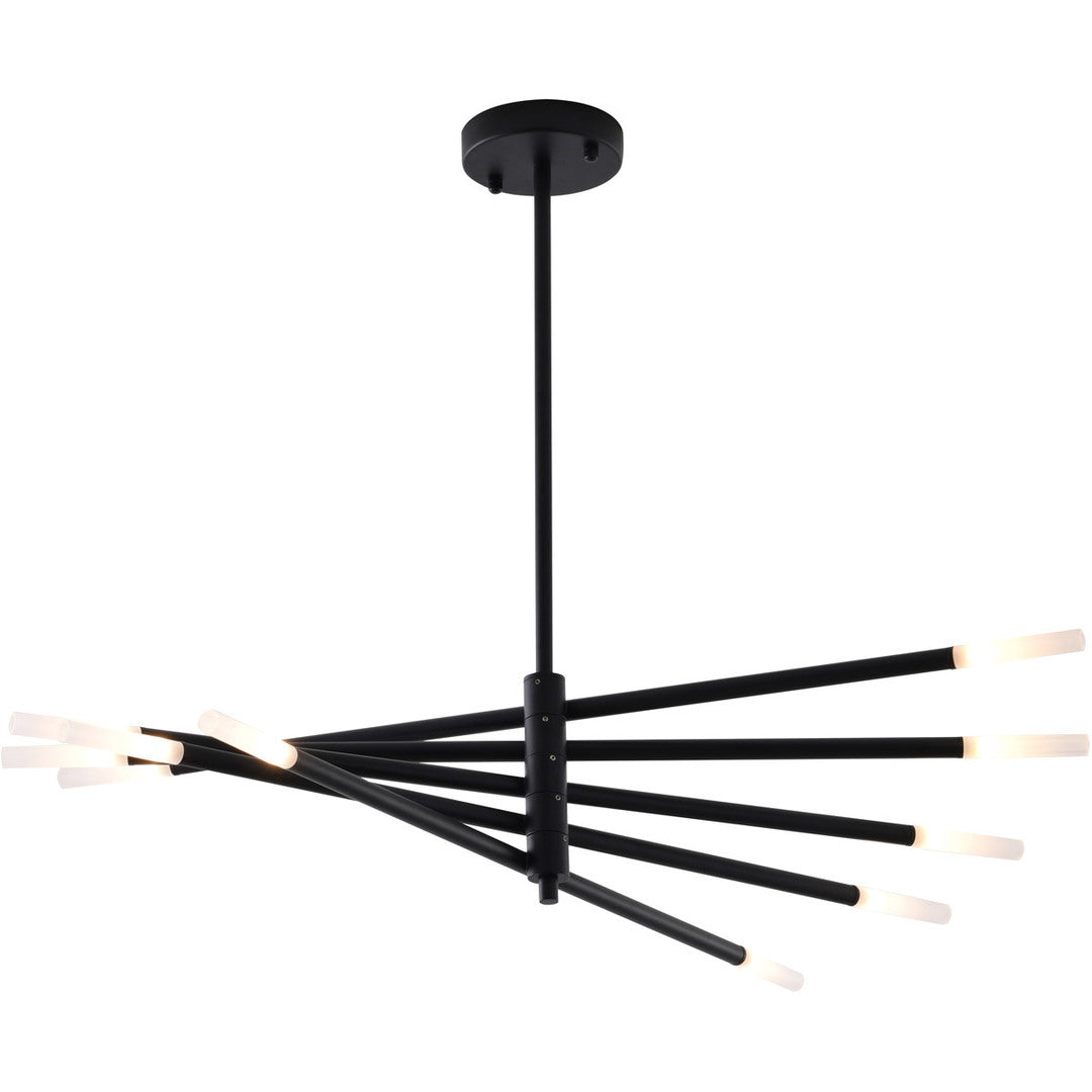 Steel Match Stick Arm with Frosted Glass Shade Adjustable Chandelier