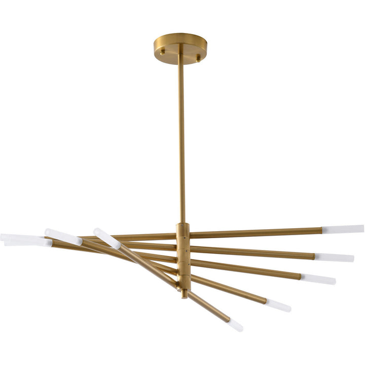 Steel Match Stick Arm with Frosted Glass Shade Adjustable Chandelier
