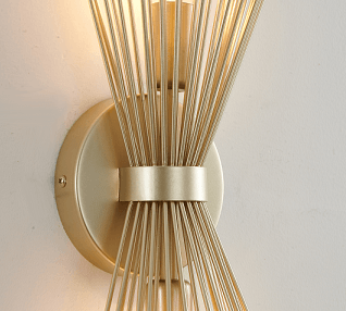 Gold Iron Frame with Spiked Cone Wall Sconce - LV LIGHTING