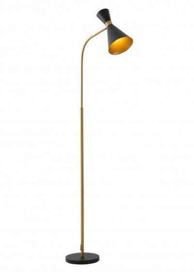 Steel Arm and Conical Shade Floor Lamp - LV LIGHTING