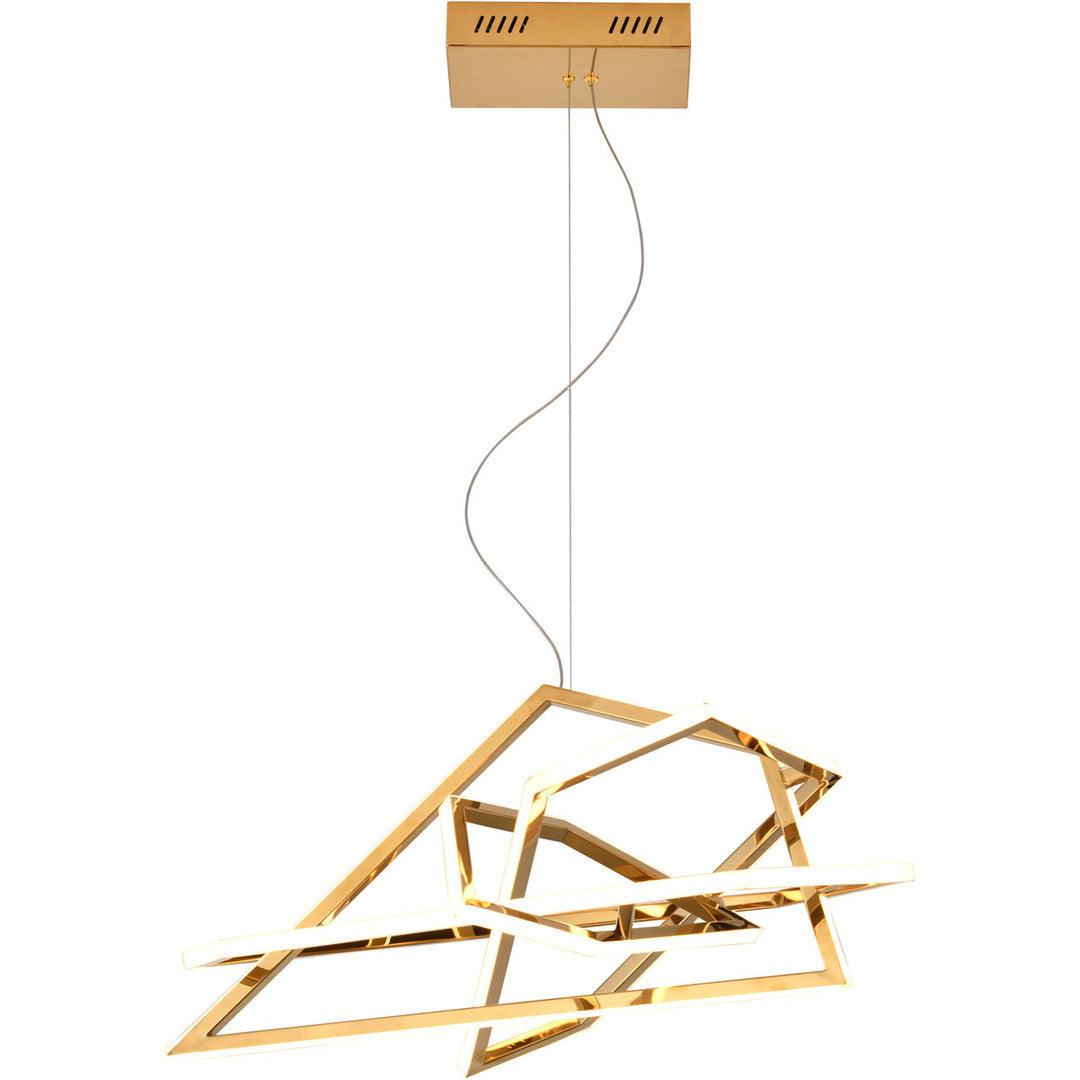 LED Chaotic Steel Frame with Acrylic Diffuser Pendant - LV LIGHTING