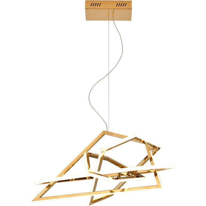 LED Chaotic Steel Frame with Acrylic Diffuser Pendant - LV LIGHTING