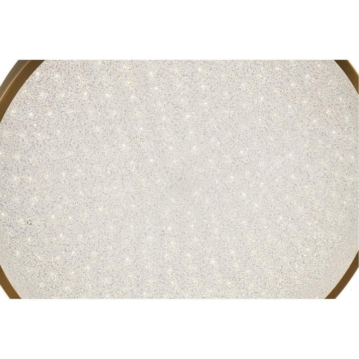 LED Steel Frame with Clear Acrylic Beaded Diffuser Flush Mount - LV LIGHTING