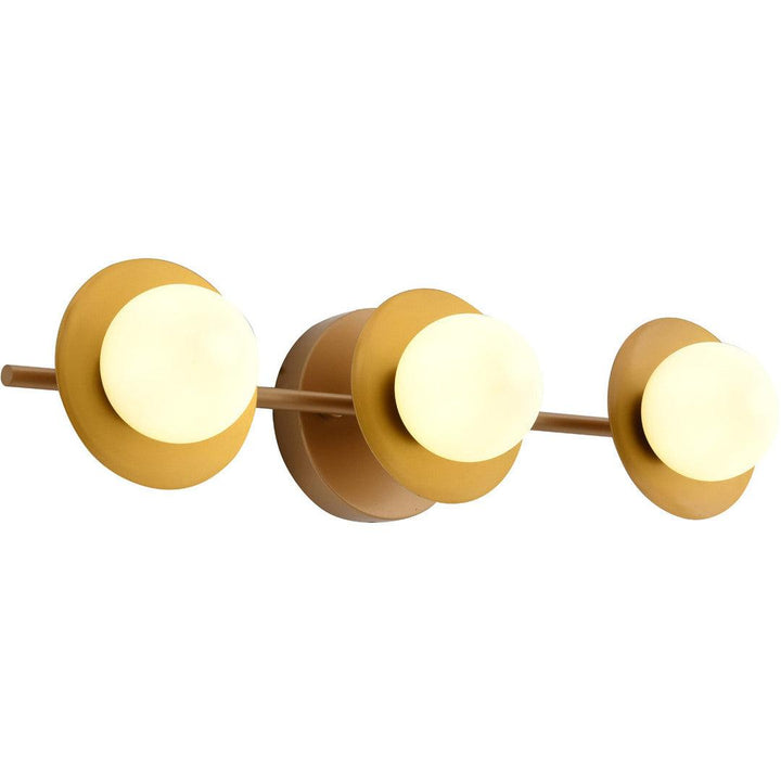Brass Frame with White Glass Globe Shade Vanity Light - LV LIGHTING
