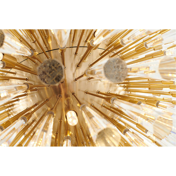 Steel Globe with Clear Crystal Spikes Chandelier