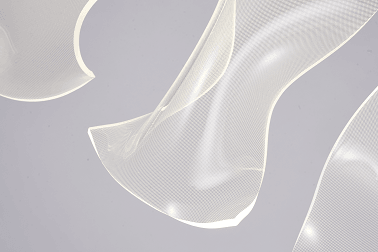 LED Chrome with Acrylic Net Diffuser Linear Pendant - LV LIGHTING