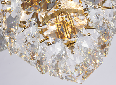 Steel Frame with Clear Crystal Pendant