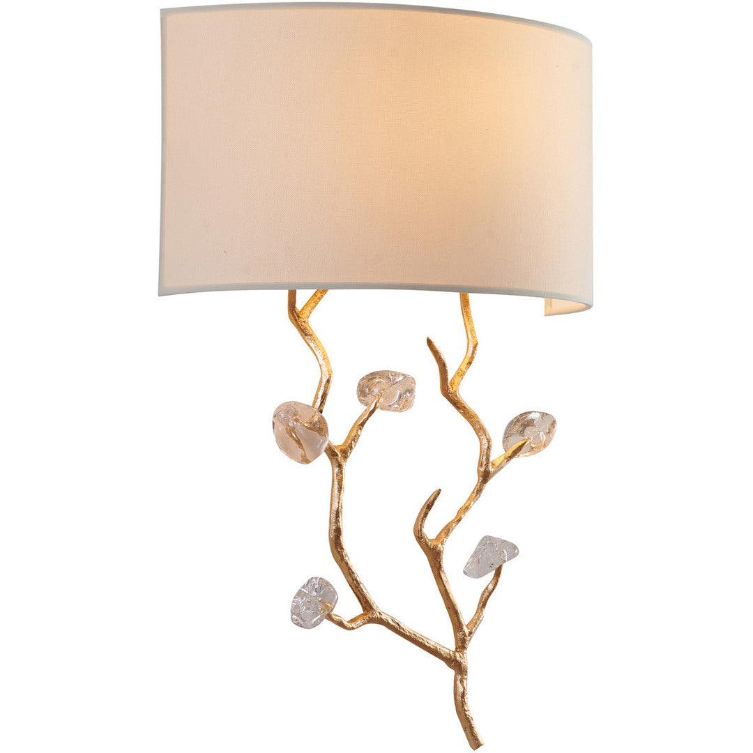 Branch Arms with Clear Glass Petals and Fabric Shade Wall Sconce - LV LIGHTING