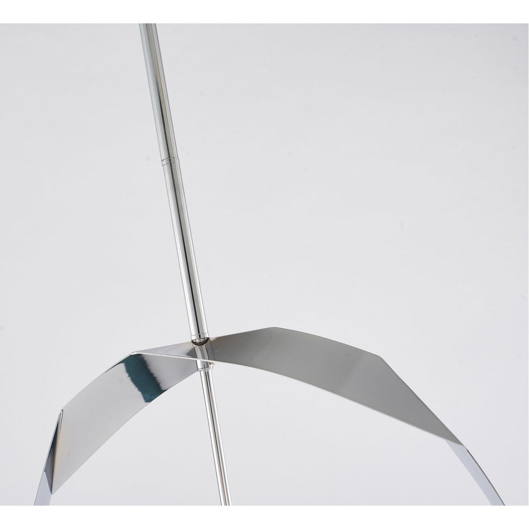 Steel Twisted Ring Frame Single Light Pendant by Bethel - view 6