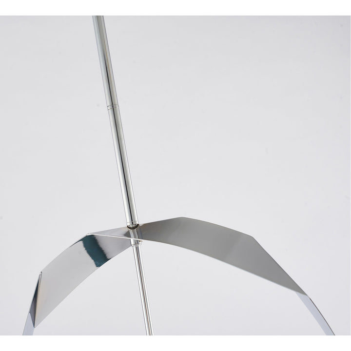 Steel Twisted Ring Frame Single Light Pendant by Bethel - view 6