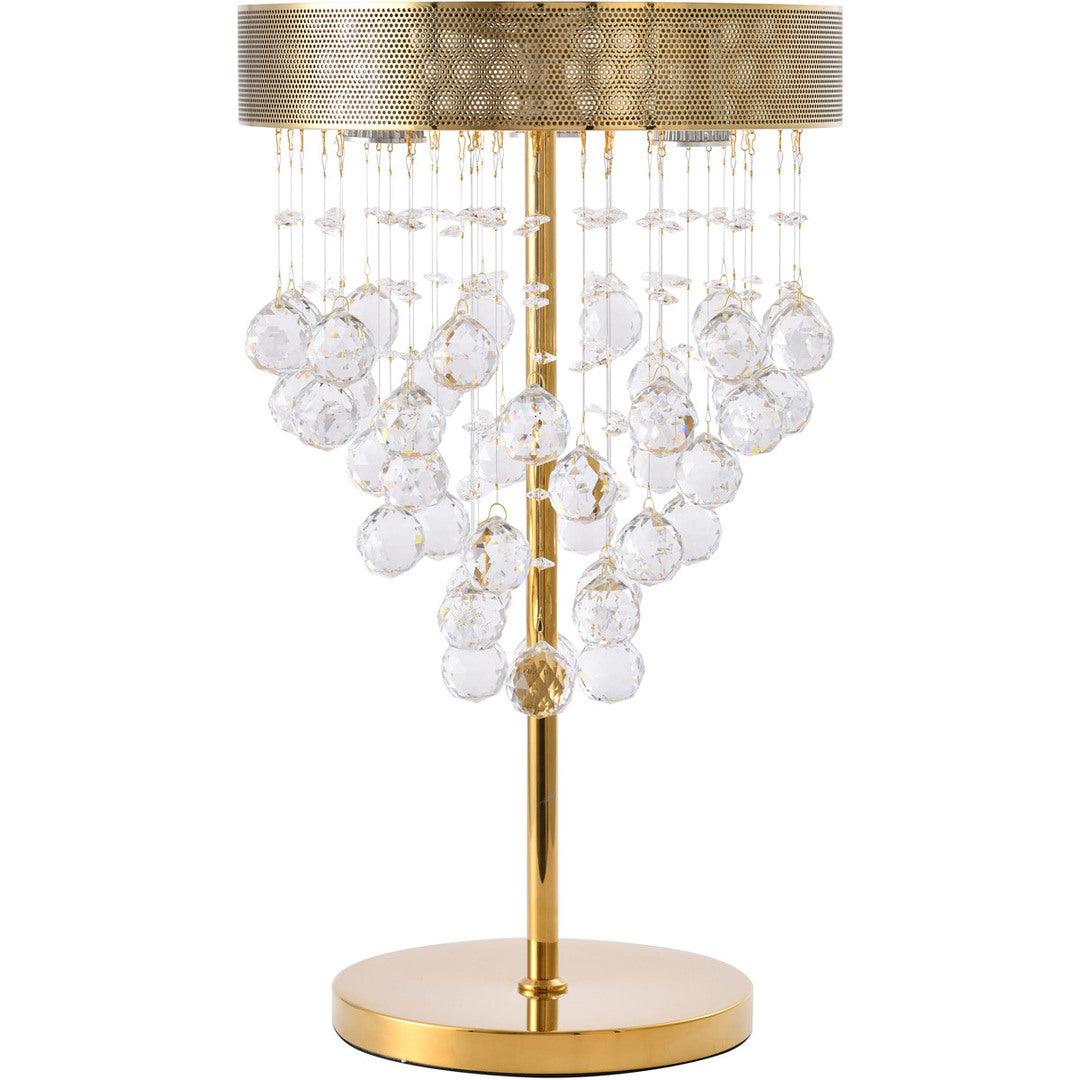 Gold Frame with Clear Crystal Drop and Strand Table Lamps - LV LIGHTING