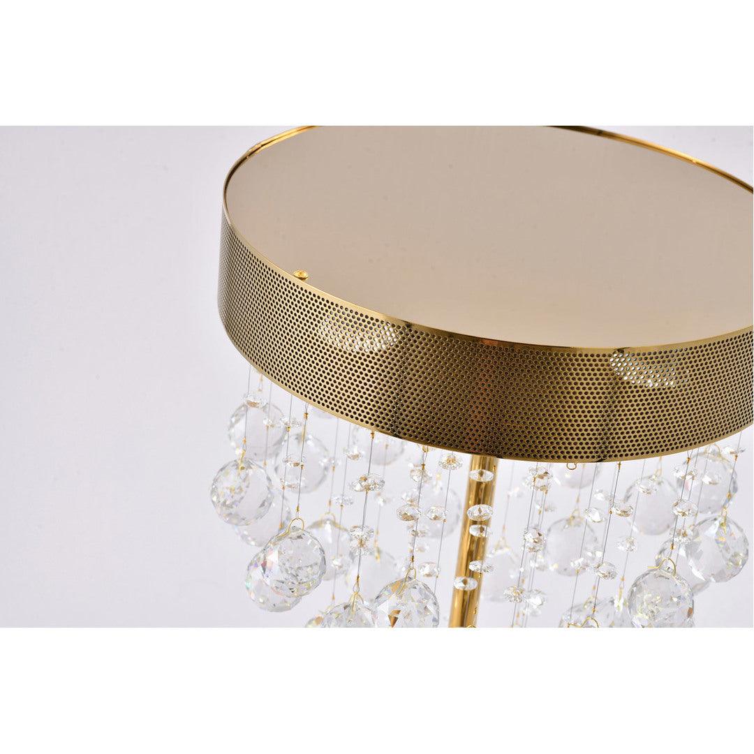 Gold Frame with Clear Crystal Drop and Strand Table Lamps - LV LIGHTING