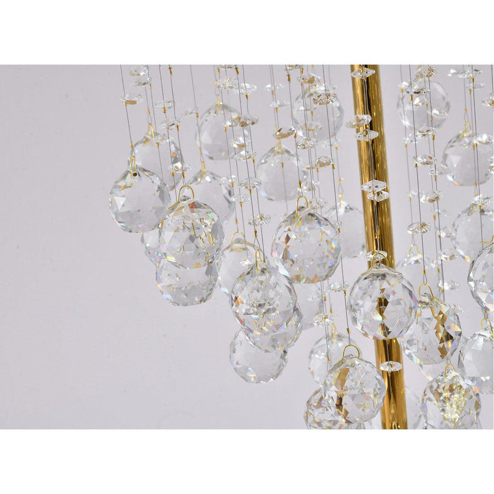 Gold Frame with Clear Crystal Drop and Strand Table Lamps - LV LIGHTING