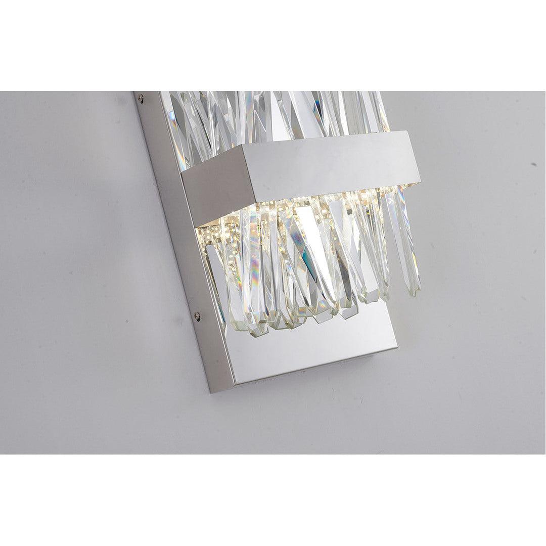 LED Steel Frame with Clear Crystal Rod Wall Sconce - LV LIGHTING