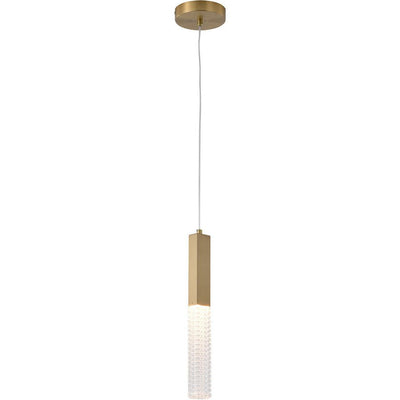 LED Steel Frame with Clear Glass Diffuser Single Pendant - LV LIGHTING