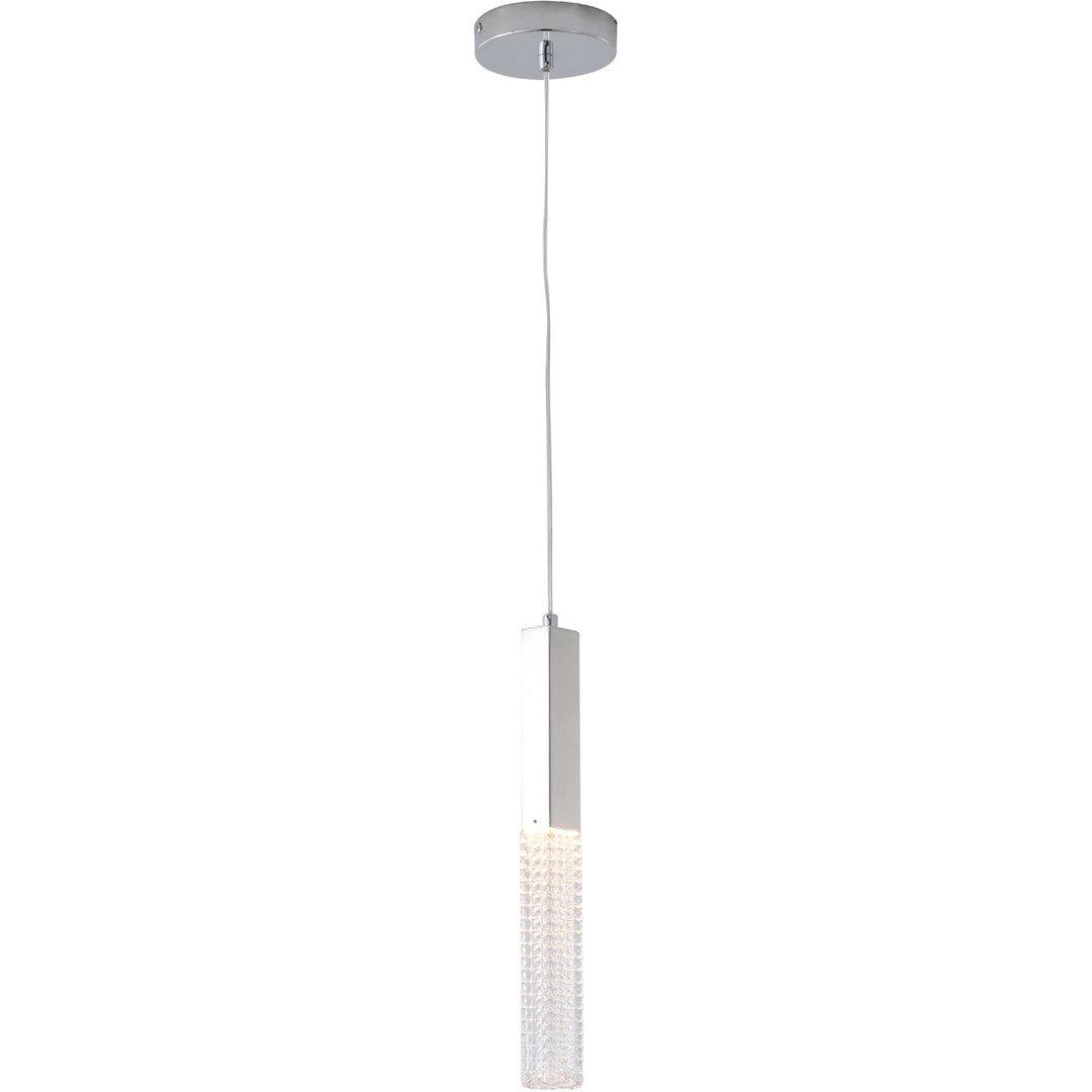 LED Steel Frame with Clear Glass Diffuser Single Pendant - LV LIGHTING