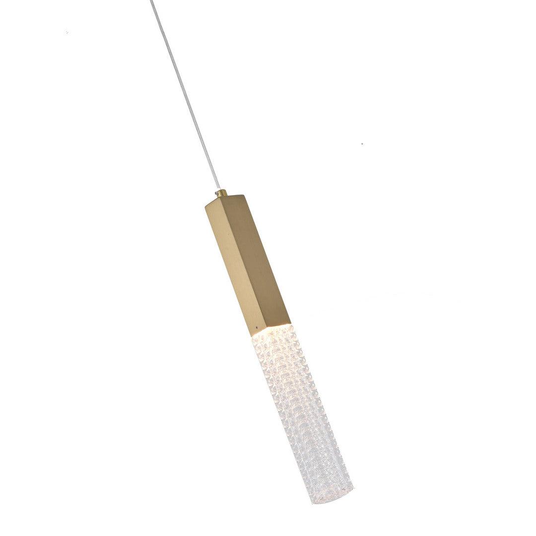 LED Steel Frame with Clear Glass Diffuser Single Pendant - LV LIGHTING