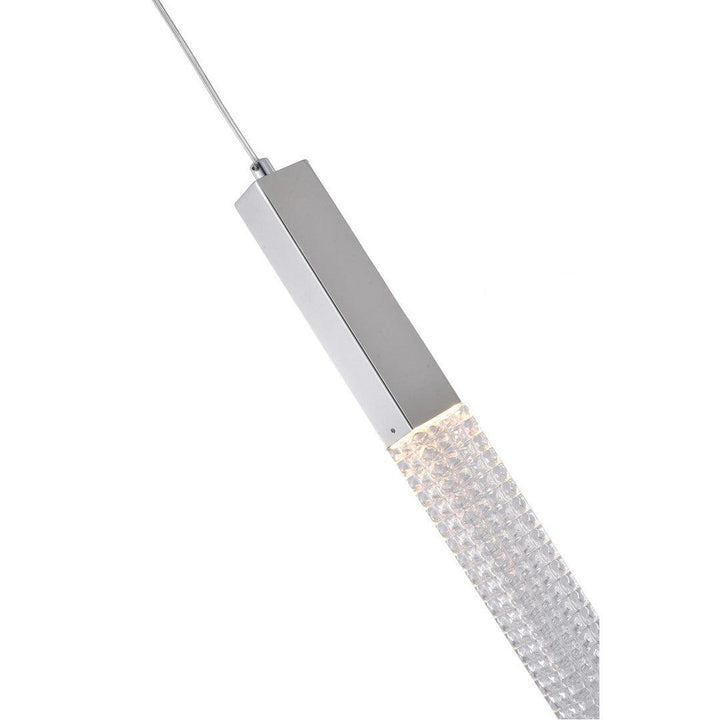 LED Steel Frame with Clear Glass Diffuser Single Pendant - LV LIGHTING