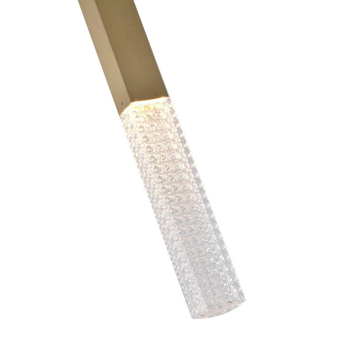 LED Steel Frame with Clear Glass Diffuser Single Pendant - LV LIGHTING
