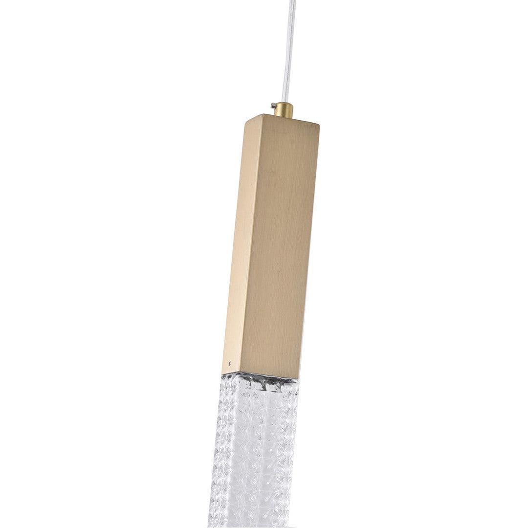 LED Steel Frame with Clear Glass Diffuser Single Pendant - LV LIGHTING