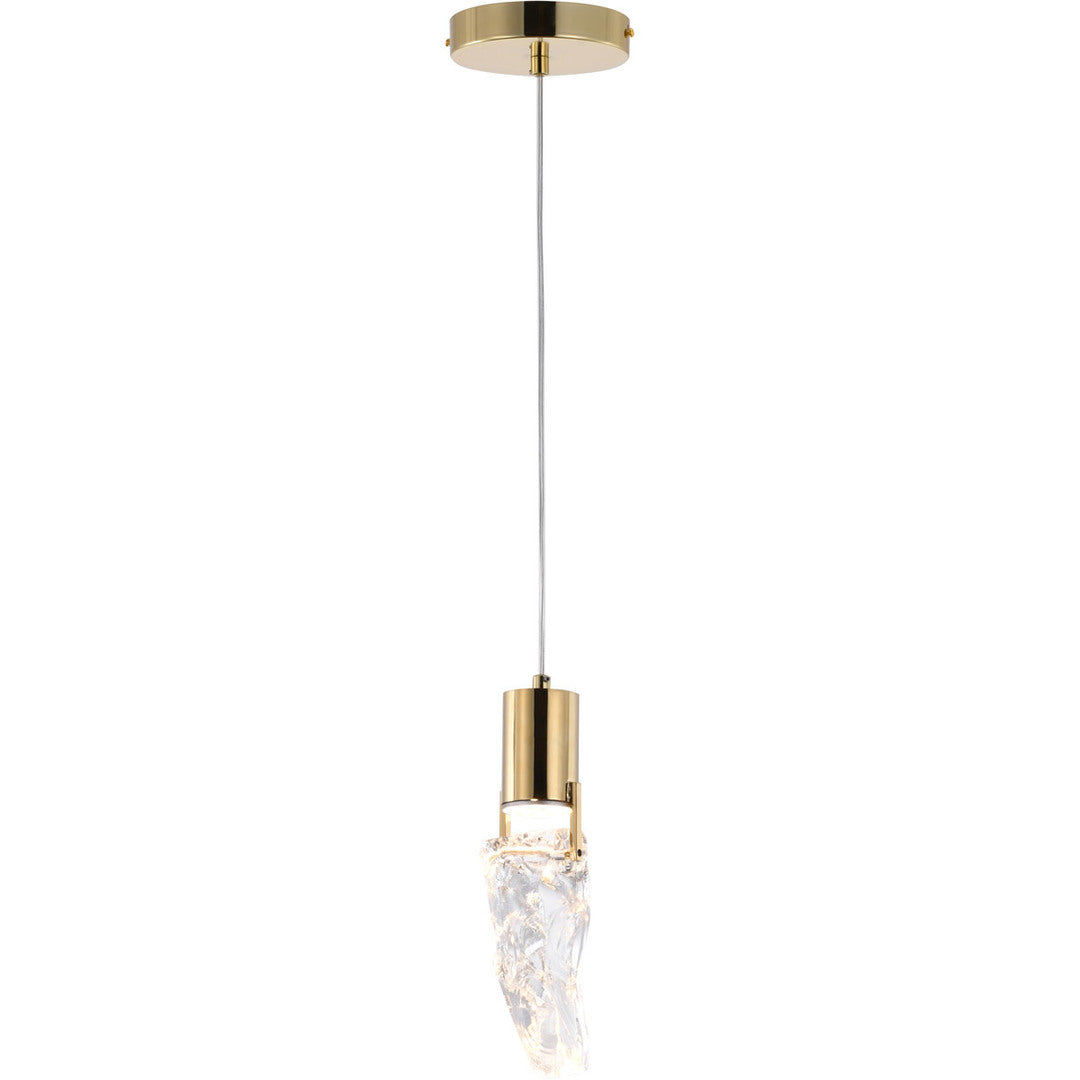 Steel Frame with Clear Crystal Stone Mini Pendant