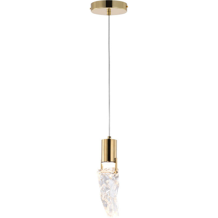 Steel Frame with Clear Crystal Stone Mini Pendant