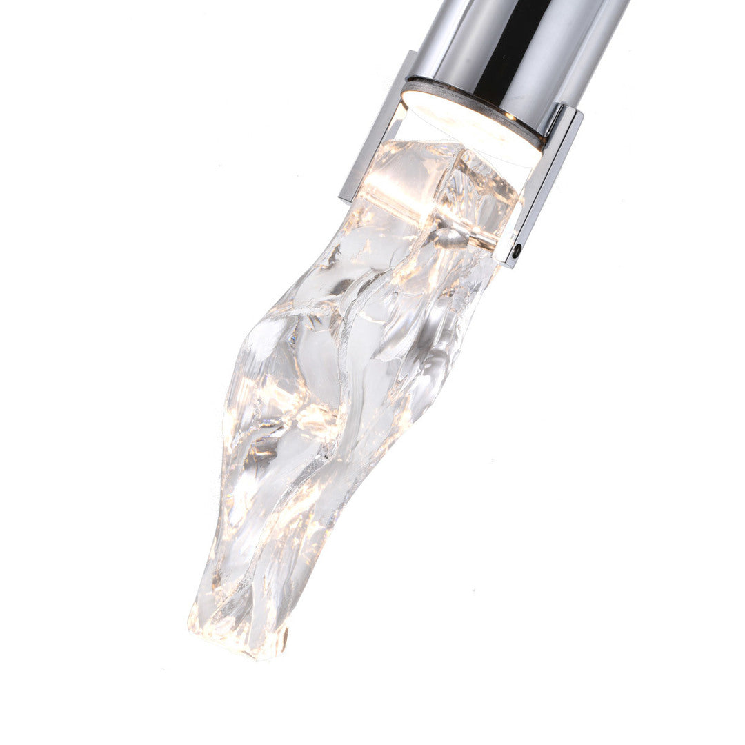 Steel Frame with Clear Crystal Stone Mini Pendant