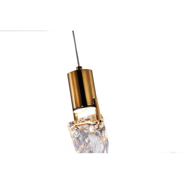 Steel Frame with Clear Crystal Stone Mini Pendant