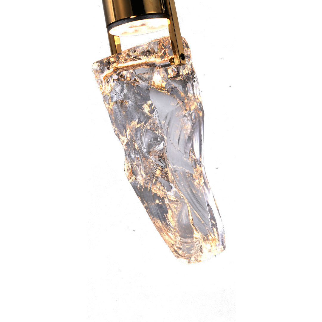 Steel Frame with Clear Crystal Stone Mini Pendant
