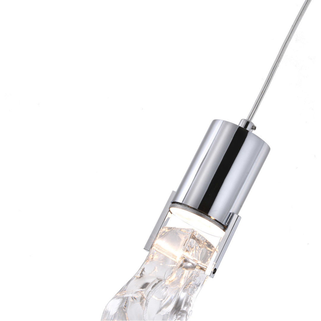 Steel Frame with Clear Crystal Stone Mini Pendant