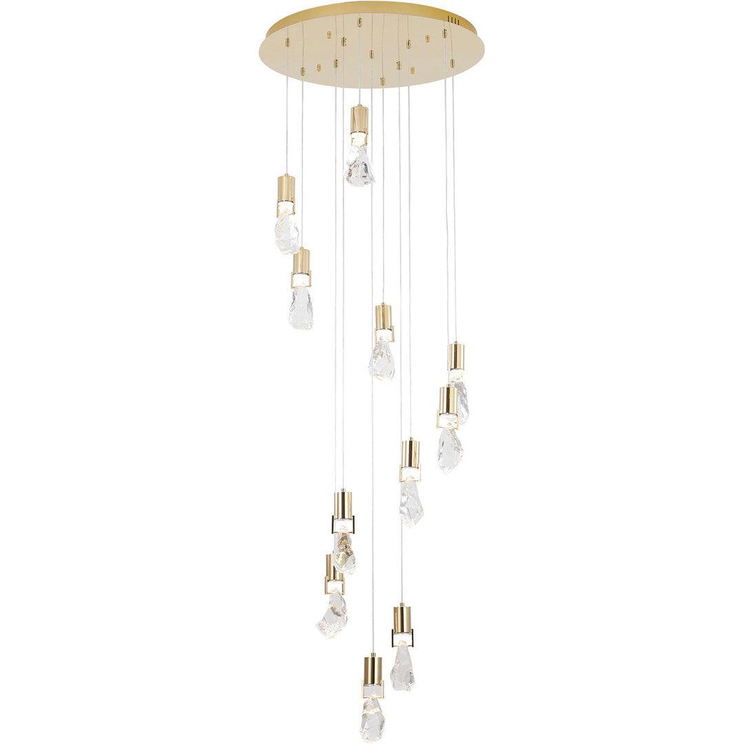 Gold Frame with Clear Crystal Stone Chandelier - LV LIGHTING