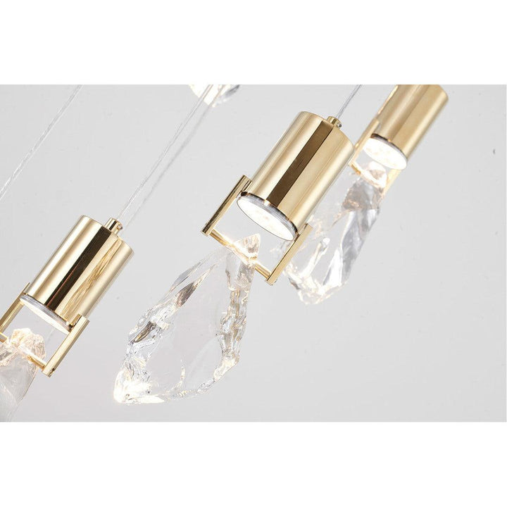 Gold Frame with Clear Crystal Stone Chandelier - LV LIGHTING