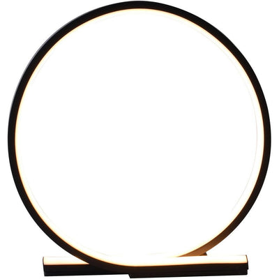 LED Matte Black Round Frame with Acrylic Diffuser Table Lamp - LV LIGHTING