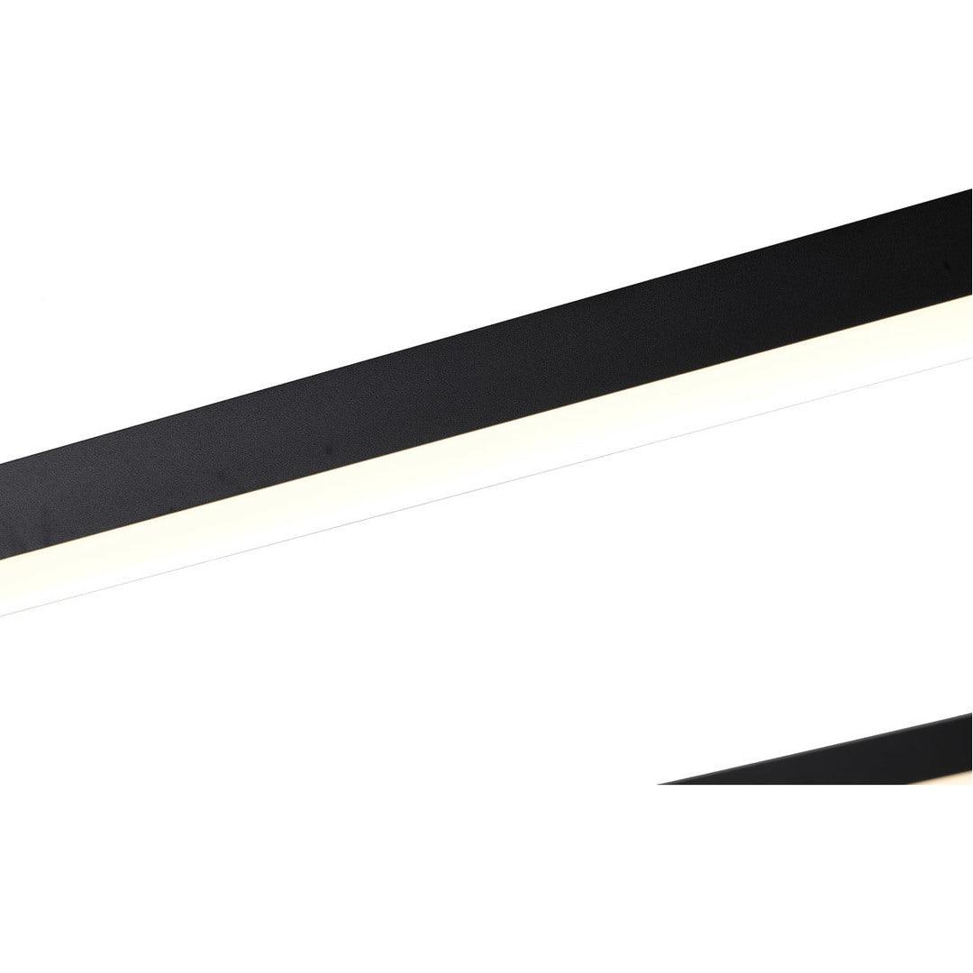 LED Matte Black Square Frame with Acrylic Diffuser Chandelier - LV LIGHTING