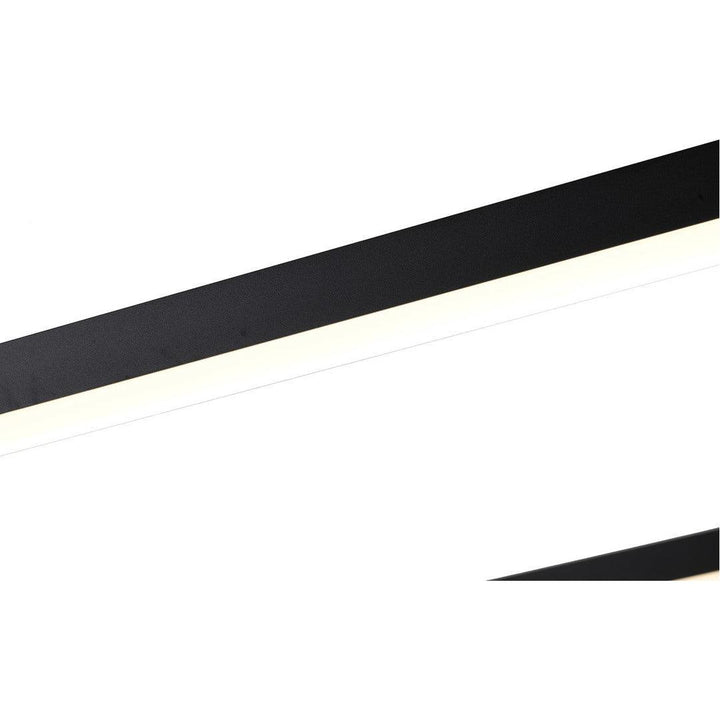 LED Matte Black Square Frame with Acrylic Diffuser Chandelier - LV LIGHTING