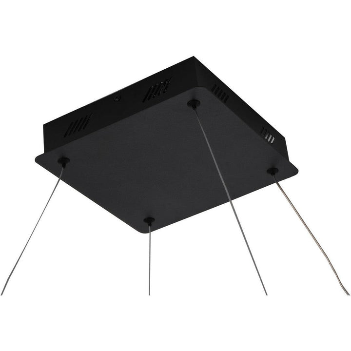 LED Matte Black Square Frame with Acrylic Diffuser Chandelier - LV LIGHTING