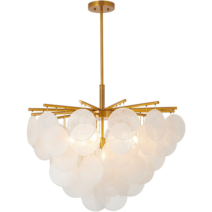 Steel Frame with Frosted Glass Hanging Diffuser Chandelier