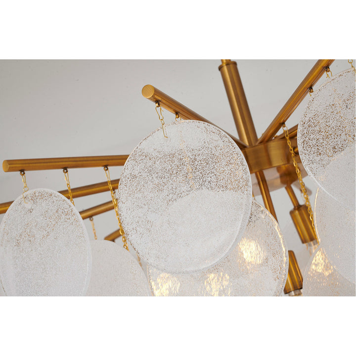 Steel Frame with Frosted Glass Hanging Diffuser Chandelier