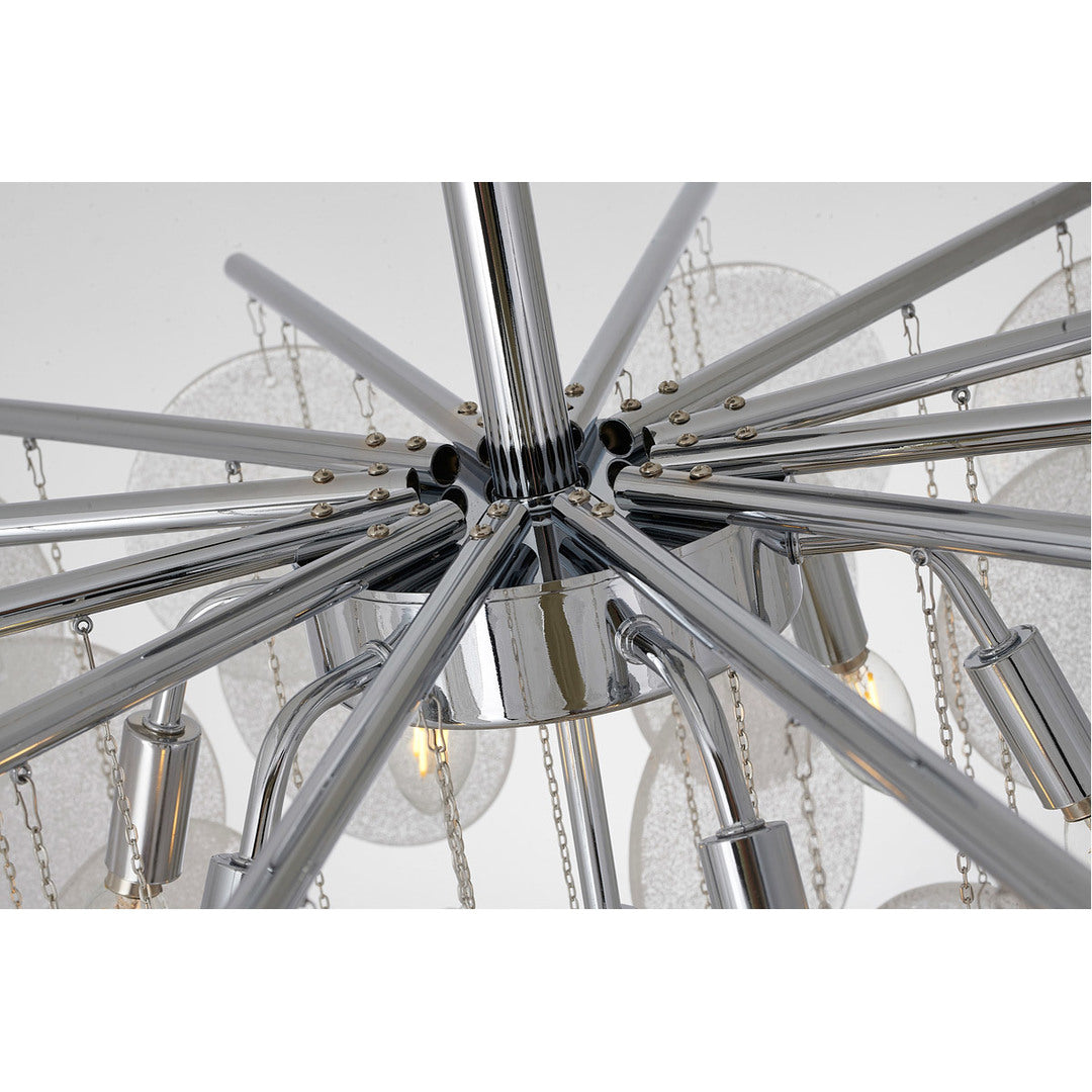 Steel Frame with Frosted Glass Hanging Diffuser Chandelier