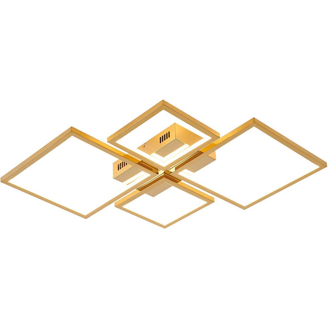 LED Gold Square Frame with Acrylic Diffuser Flush Mount - LV LIGHTING