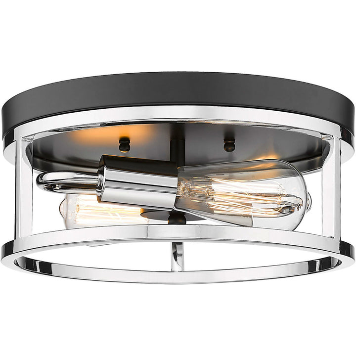 Steel Round Open Air Frame Flush Mount by Bethel - view 7
