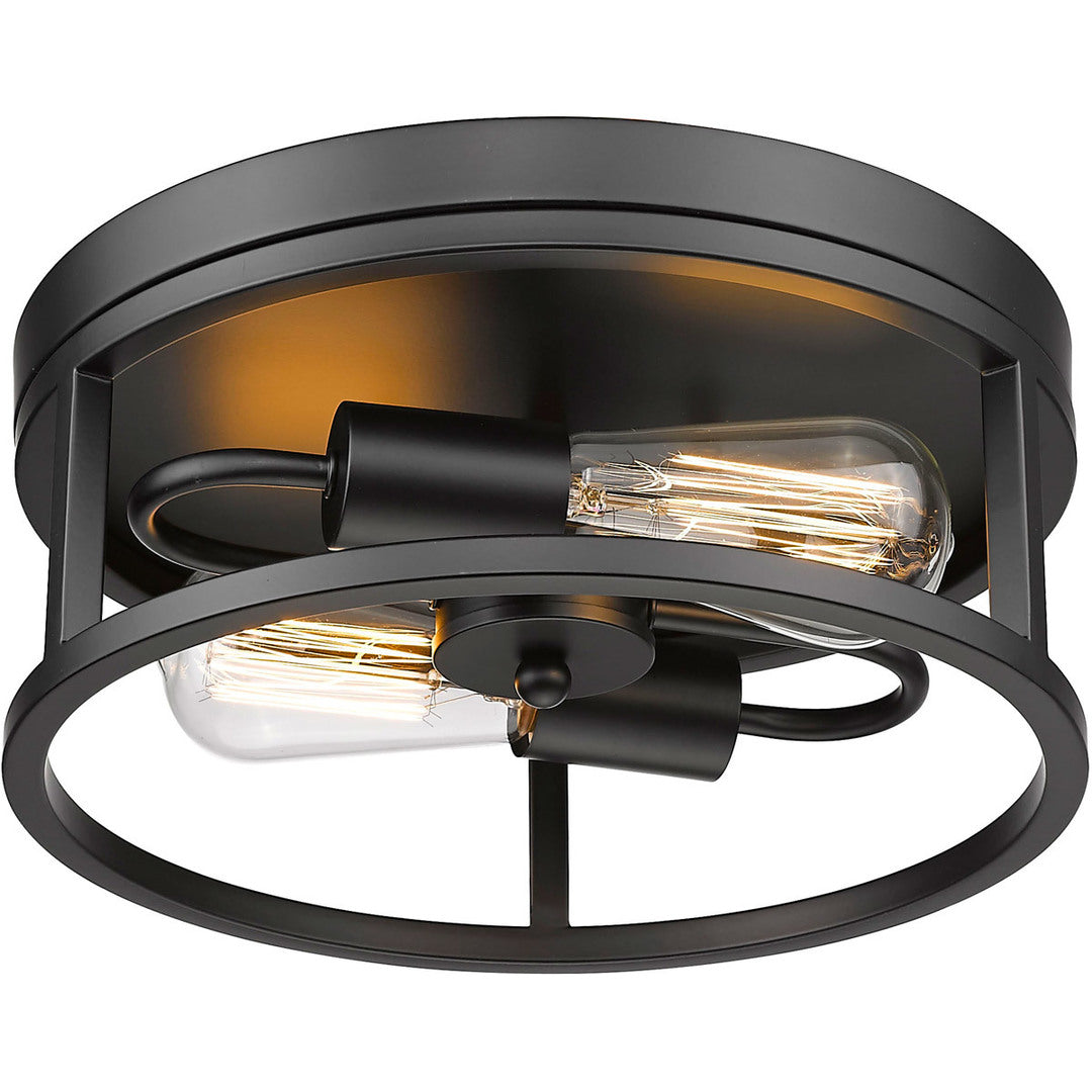 Steel Round Open Air Frame Flush Mount by Bethel - view 10
