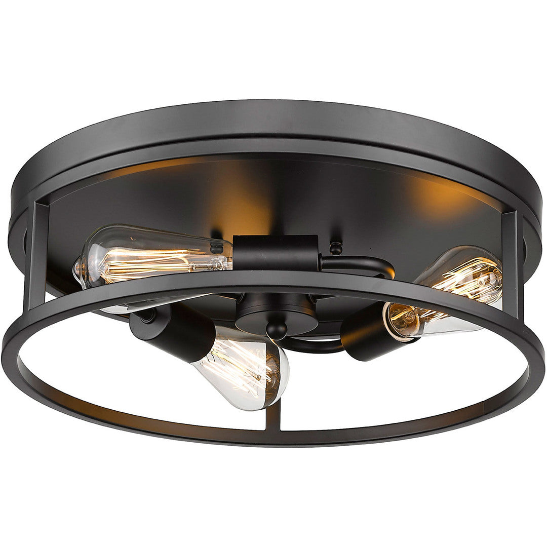 Steel Round Open Air Frame Flush Mount by Bethel - view 18