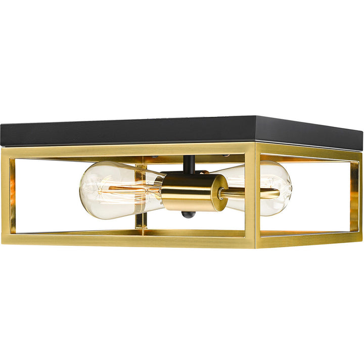 Steel Square Open Air Frame Flush Mount by Bethel - view 6