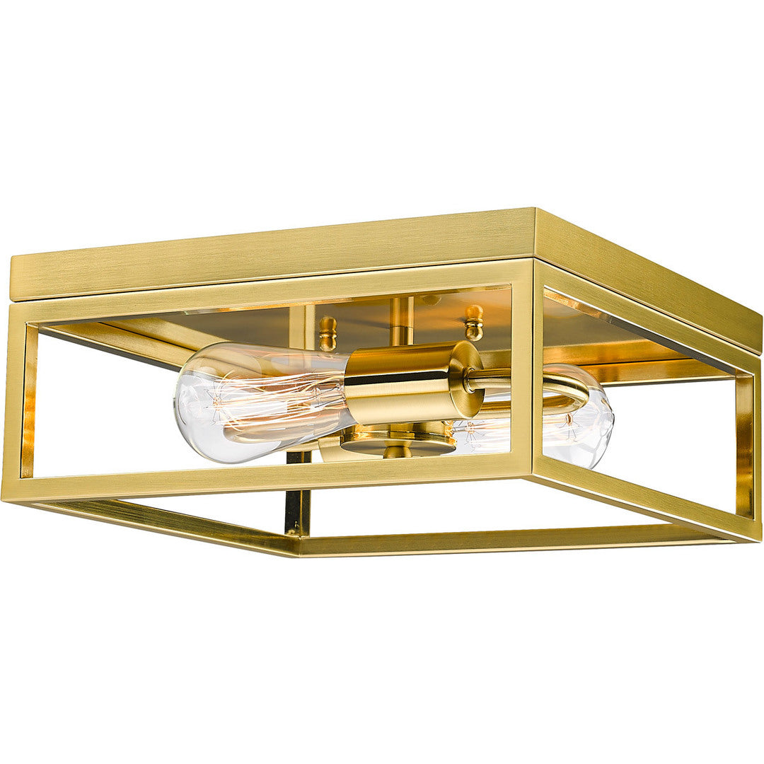Steel Square Open Air Frame Flush Mount by Bethel - view 8